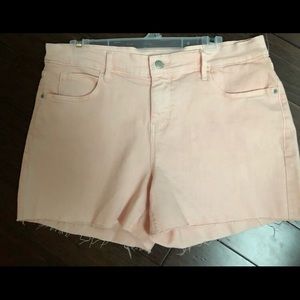 Light pink jean shorts